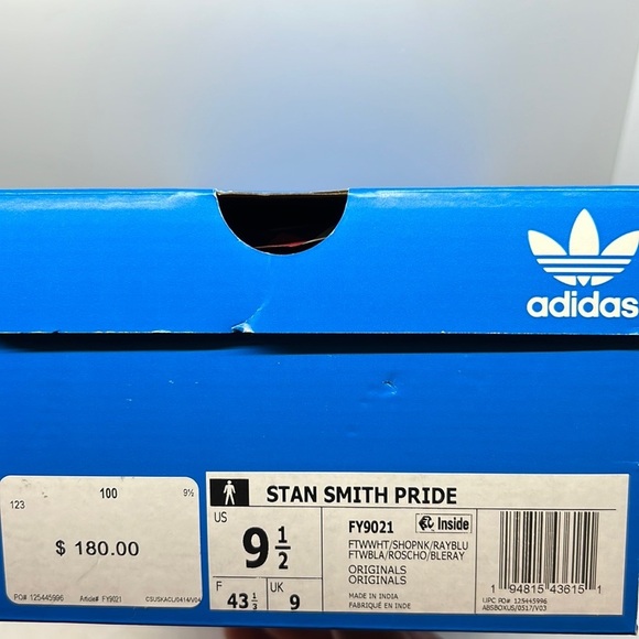 NEW w/Box Adidas Special Edition Stan Smith Pride FY9021 Tennis Shoes - Picture 2 of 16